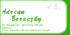 adrian bereczky business card